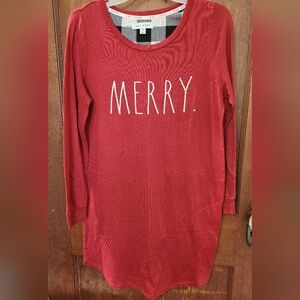 Rae Dunn Red 'Merry' Pajama Top